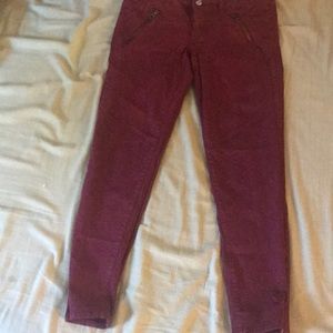 American Eagle Outfitters burgundy jeans
